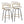 Jie - Fixed Height Contemporary Counter Stool With Swivel Round Footrest (Set of 2)