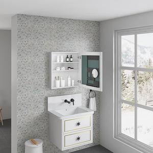 24'' W x 26'' H Surface Frameless Mirror Medicine Cabinet