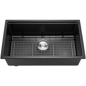 30 Inch Granite Kitchen Sink Undermount Single Bowl Drop-In Basin for RV Bar
