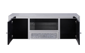 Noralie Mirrored & Faux Diamonds TV Stand (Assembled)