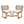 Outdoor Acacia Wood Dining Chairs (Set of 2)