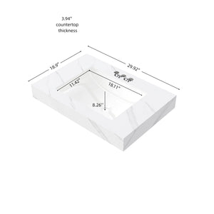 30" MURI Carrara Bathroom Vanity