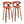 Gardenia - Mid Century Modern Fixed Height Barstool With Swivel With Round Footrest (Set of 2)