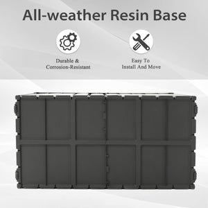 120 Gallon Outdoor Storage Deck Box Waterproof