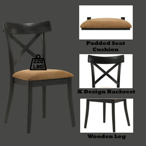 Hillary - Side Chair (Set of 2) - Black / Brown