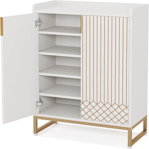 5 Tiers Shoe Storage Organizer With Doors