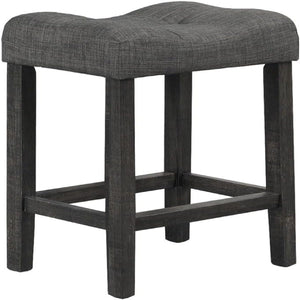 Transitional Counter Dining Set With 4 Tufted Stools