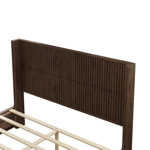 Platform Bed Frame With Headboard, Floor Standing Design