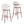 Chaya Indoor Upholstered Bar Stool with Metal Frame