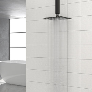 8" Square Rain Shower Head, Ceiling / Wall Mount Stainless Steel Bath Fixture