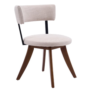 Modern Upholstered Dining Chairs with Curved Back