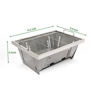 Folded Portable BBQ Outdoor Charcoal Barbecue Set