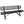 6' Outdoor Steel Bench With Backrest