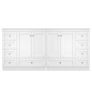 Shaker Free Standing Bathroom Vanity Cabinet & Sink, Soft Close Drawers, Soft Close Doors