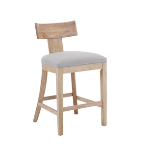 27" Counter Stools Set of 2, Upholstered Counter Height Bar Stools