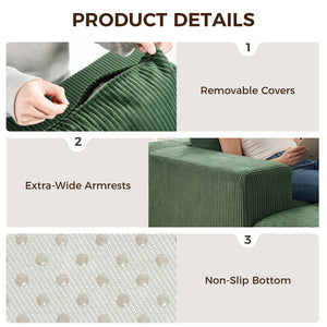 101" L-Shaped Modular Compression Sofa