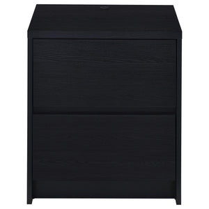 Geary - 2 Drawer Nightstand With LED Lights And USB Charging Ports