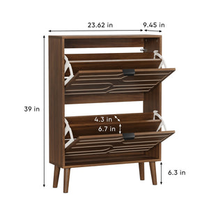 Medieval - Independent Shoe Cabinet With 2 Flip Drawers