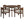 5 Piece Round Patio Table & Cushioned Armrest Chairs, Outdoor Dining Set With Umbrella Hole