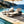Black Iron Outdoor Chaise Lounge with Cream Cushion