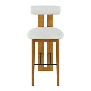 Renee Indoor Wooden Upholstered Barstool