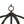 4 Light Metal Chandelier in Black Iron with Adjustable Chain