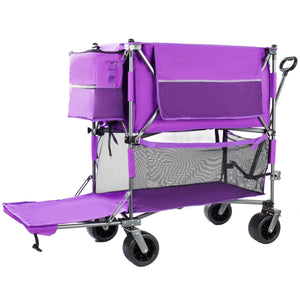 55" Heavy Duty Double-Layer Wagon with Brakes