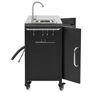 K&K 55.5" Outdoor Kitchen Island with Sink