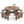 8-Person Round Picnic Table Set Circular Patio Dining Camping Table with Benches