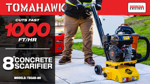 8” Gas Concrete Scarifier Planer Grinder with 5.5 HP Honda Engine & Drum