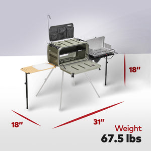 Yakima EXO OpenRange Deluxe Outdoor Camp Kitchen Cooking Storage System, Gray