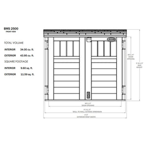 Suncast 53 x 31.5 x 45.5" Resin Storage Shed w/ Reinforced Floor, Ivory (2 Pack)