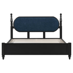Queen Bed Frame, Solid Wood Platform with Slats