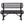 6' Outdoor Steel Bench With Backrest
