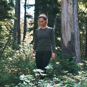Lightweight Women's Wool Crew Top - 100% Merino Wool