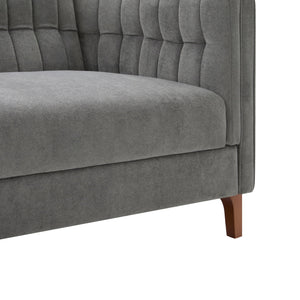 Modern 3 Seater Sofa Upholstered Couch with Curved Armrests