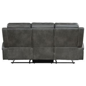 Forrest - Motion Reclining Sofa Comfort With Elegant Tufting And Wide Track Arms - Gray
