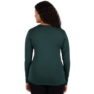 Lightweight Women's Wool Crew Top - 100% Merino Wool