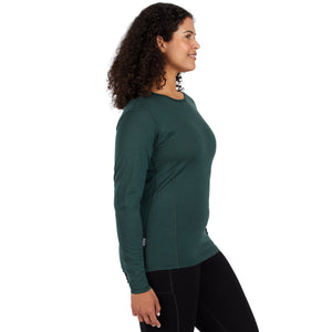 Lightweight Women's Wool Crew Top - 100% Merino Wool