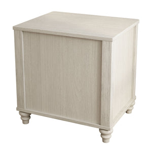 Fluted Nightstand With 3 Drawers