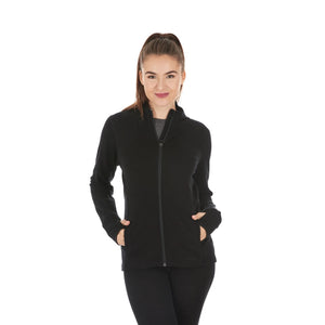 Women's Heavyweight Wool Full-Zip Sweater Top - 100% Merino Wool