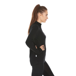 Women's Heavyweight Wool Full-Zip Sweater Top - 100% Merino Wool