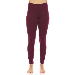 Midweight Women's Wool Bottom Thermal Base Layer - 100% Merino Wool