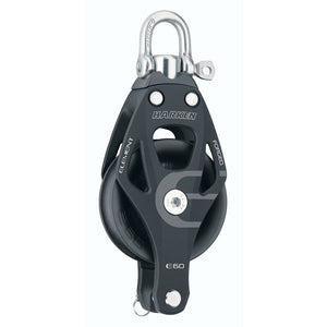 Harken 60mm Single Aluminum Element Block w/Swivel  Becket