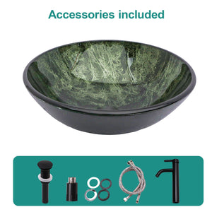 Vessel Sink With Faucet And Pop-Up Drain