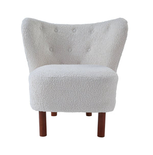 Zusud Teddy Sherpa Accent Chair - White