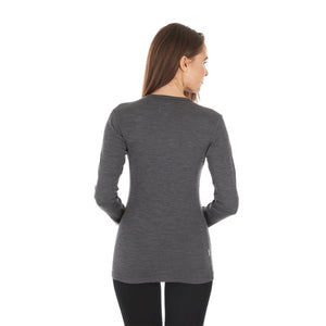 Midweight Women's Wool Crew Top - 100% Merino Wool - TRAPSKI