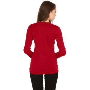Midweight Women's Wool Crew Top - 100% Merino Wool - TRAPSKI