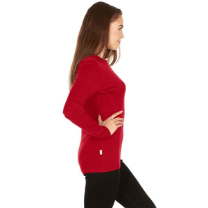 Midweight Women's Wool Crew Top - 100% Merino Wool - TRAPSKI