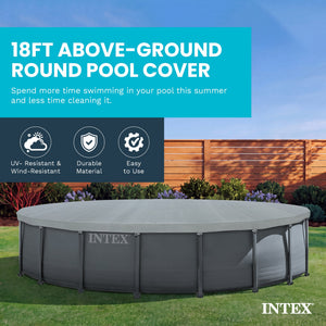 Intex 18' Round Debris Cover for Intex Ultra Frame Swimming Pools, UV Resistant